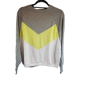 G.I.L.I. Color-Blocked Women's Raglan Sleeve Sweatshirt Heather Grey Color S